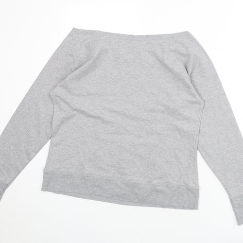 Marks and Spencer Womens Grey Cotton Pullover Sweatshirt Size 14 Pullover - Track and Field