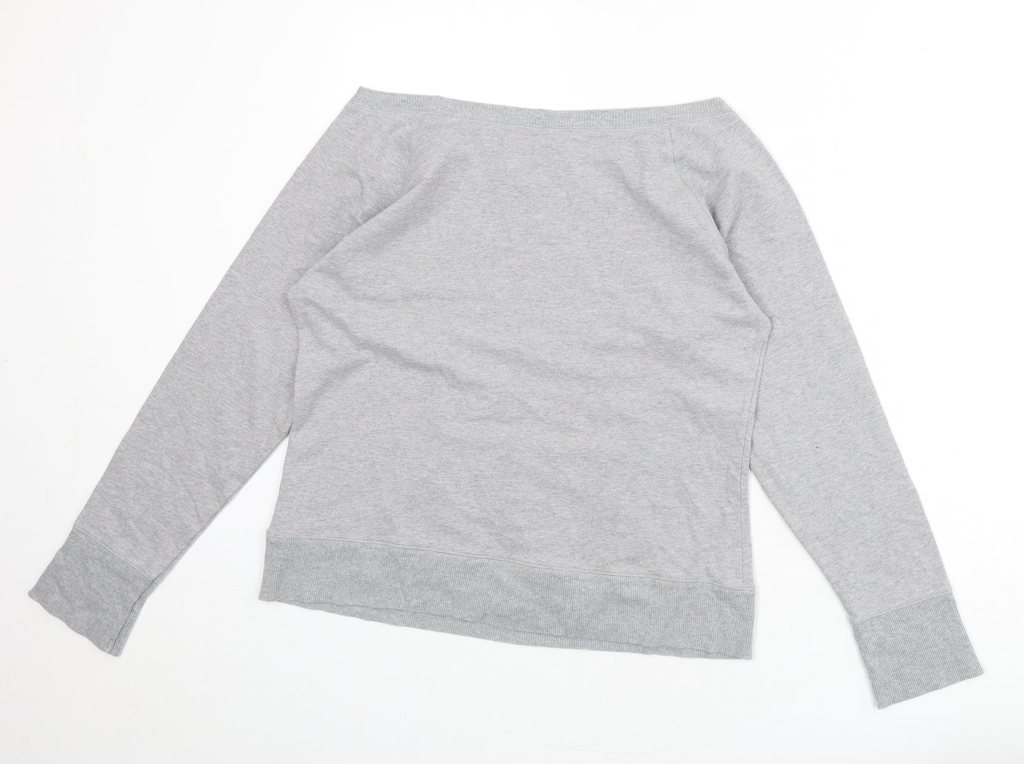 Marks and Spencer Womens Grey Cotton Pullover Sweatshirt Size 14 Pullover - Track and Field