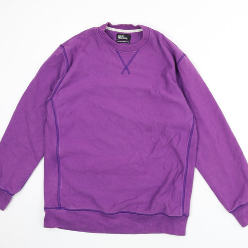 Good Measure Mens Purple Cotton Pullover Sweatshirt Size M