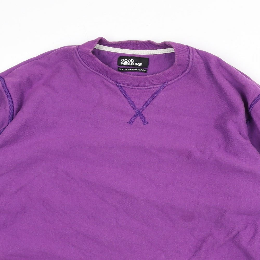 Good Measure Mens Purple Cotton Pullover Sweatshirt Size M