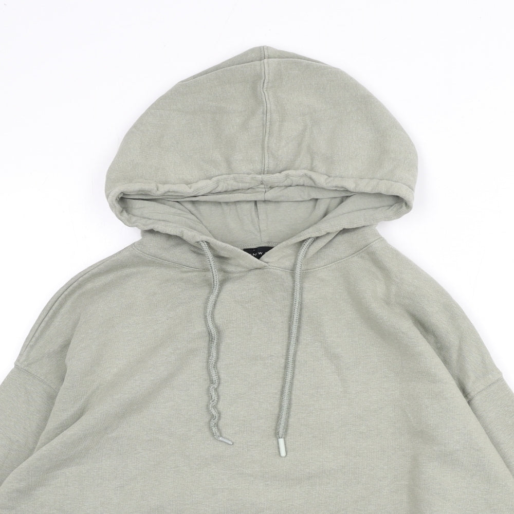 New Look Womens Green Cotton Pullover Hoodie Size M Pullover