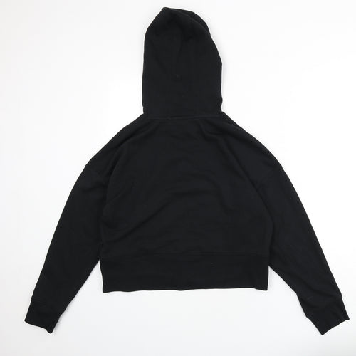DKNY Womens Black Cotton Pullover Hoodie Size M Pullover