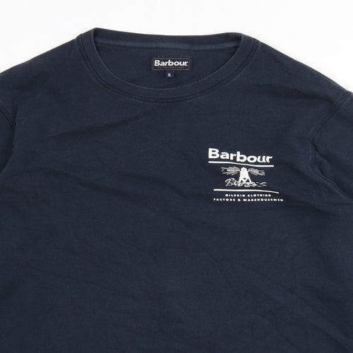 Barbour Mens Blue Cotton Pullover Sweatshirt Size XL - Light House