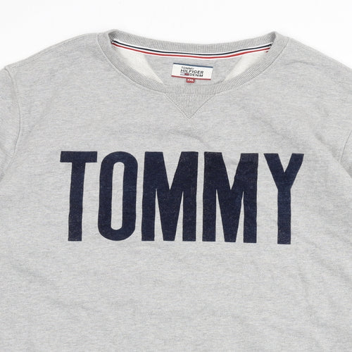 Tommy Hilfiger Mens Grey Cotton Pullover Sweatshirt Size 2XL