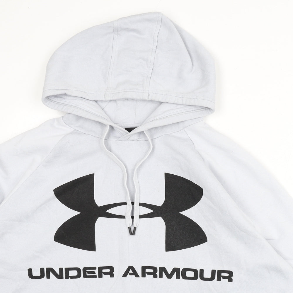 Under armour Mens Grey Cotton Pullover Hoodie Size 2XL