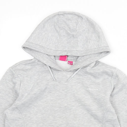 LA Gear Womens Grey Polyester Pullover Hoodie Size 12 Pullover