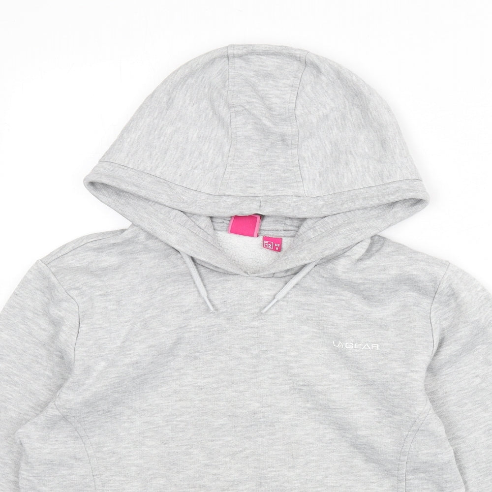 LA Gear Womens Grey Polyester Pullover Hoodie Size 12 Pullover