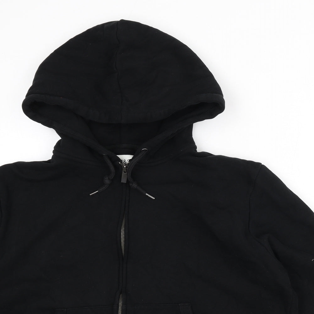 Marks and Spencer Mens Black Polyester Full Zip Hoodie Size L