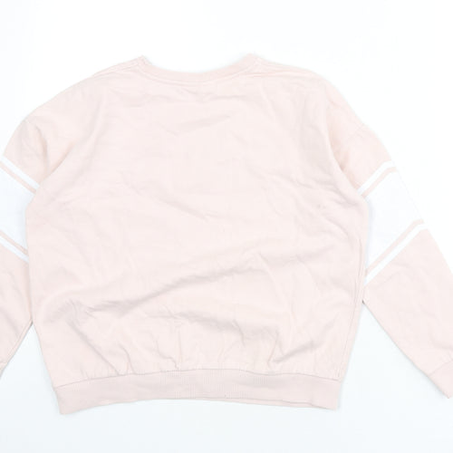 Harry Potter Girls Pink Cotton Pullover Sweatshirt Size 9-10 Years Pullover - Hogwarts