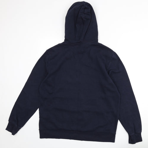 JACK & JONES Mens Blue Cotton Pullover Hoodie Size XL