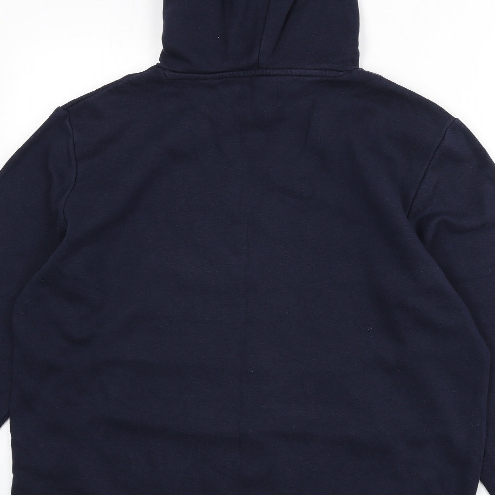 JACK & JONES Mens Blue Cotton Pullover Hoodie Size XL