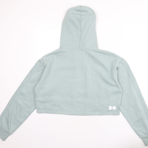 Crosshatch Womens Green Cotton Pullover Hoodie Size L Pullover - Cropped
