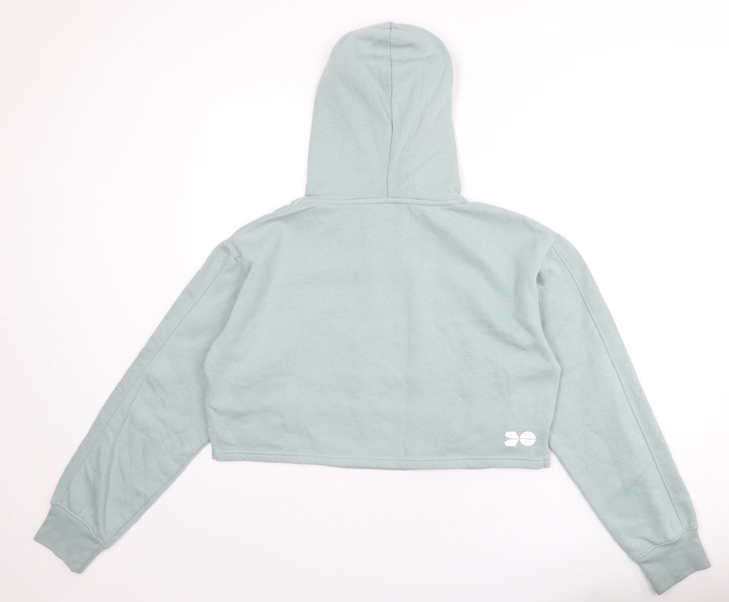 Crosshatch Womens Green Cotton Pullover Hoodie Size L Pullover - Cropped