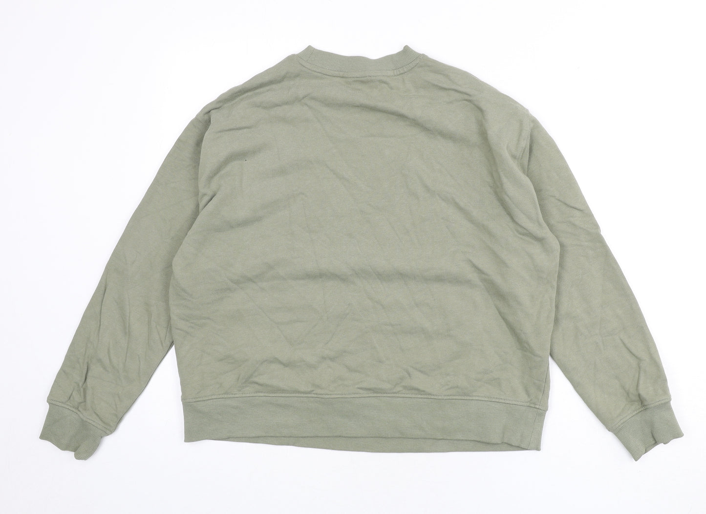 Marks and Spencer Womens Green Cotton Pullover Sweatshirt Size M Pullover - Bon Voyage