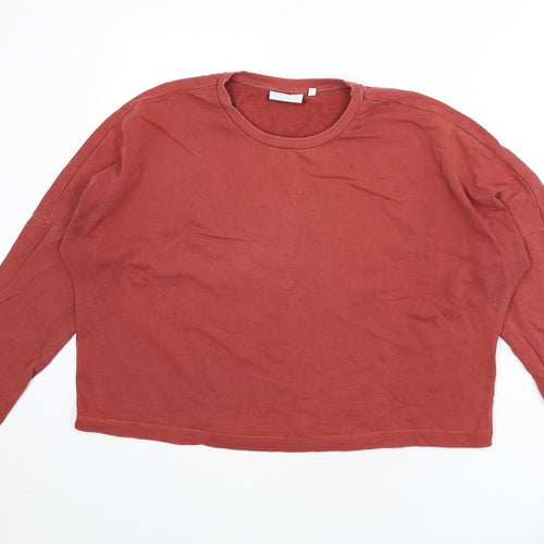 Weekday Womens Red 100% Cotton Pullover Sweatshirt Size XS Pullover