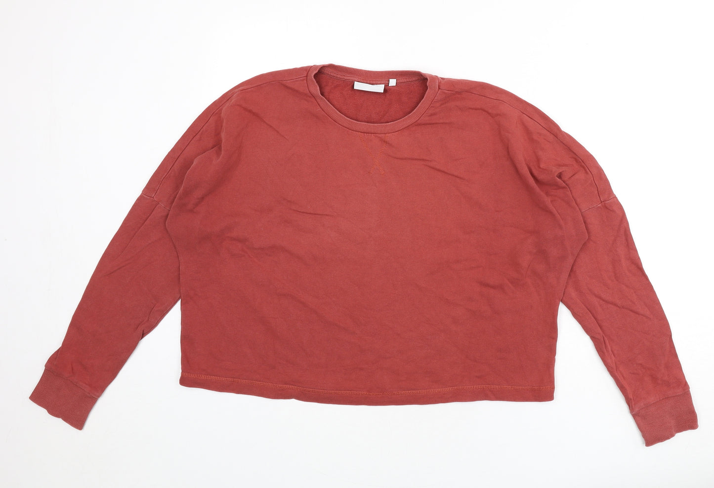 Weekday Womens Red 100% Cotton Pullover Sweatshirt Size XS Pullover