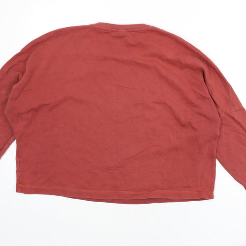 Weekday Womens Red 100% Cotton Pullover Sweatshirt Size XS Pullover