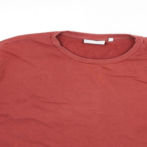 Weekday Womens Red 100% Cotton Pullover Sweatshirt Size XS Pullover
