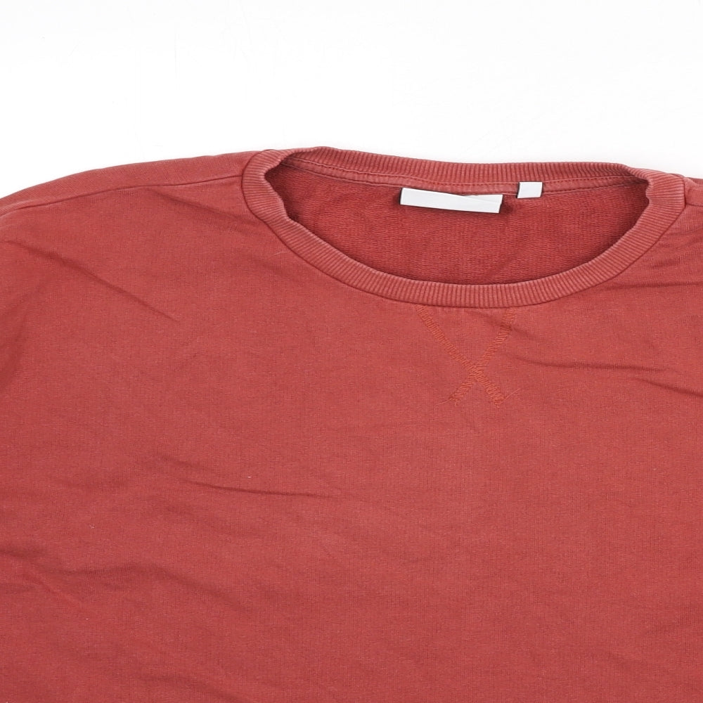 Weekday Womens Red 100% Cotton Pullover Sweatshirt Size XS Pullover