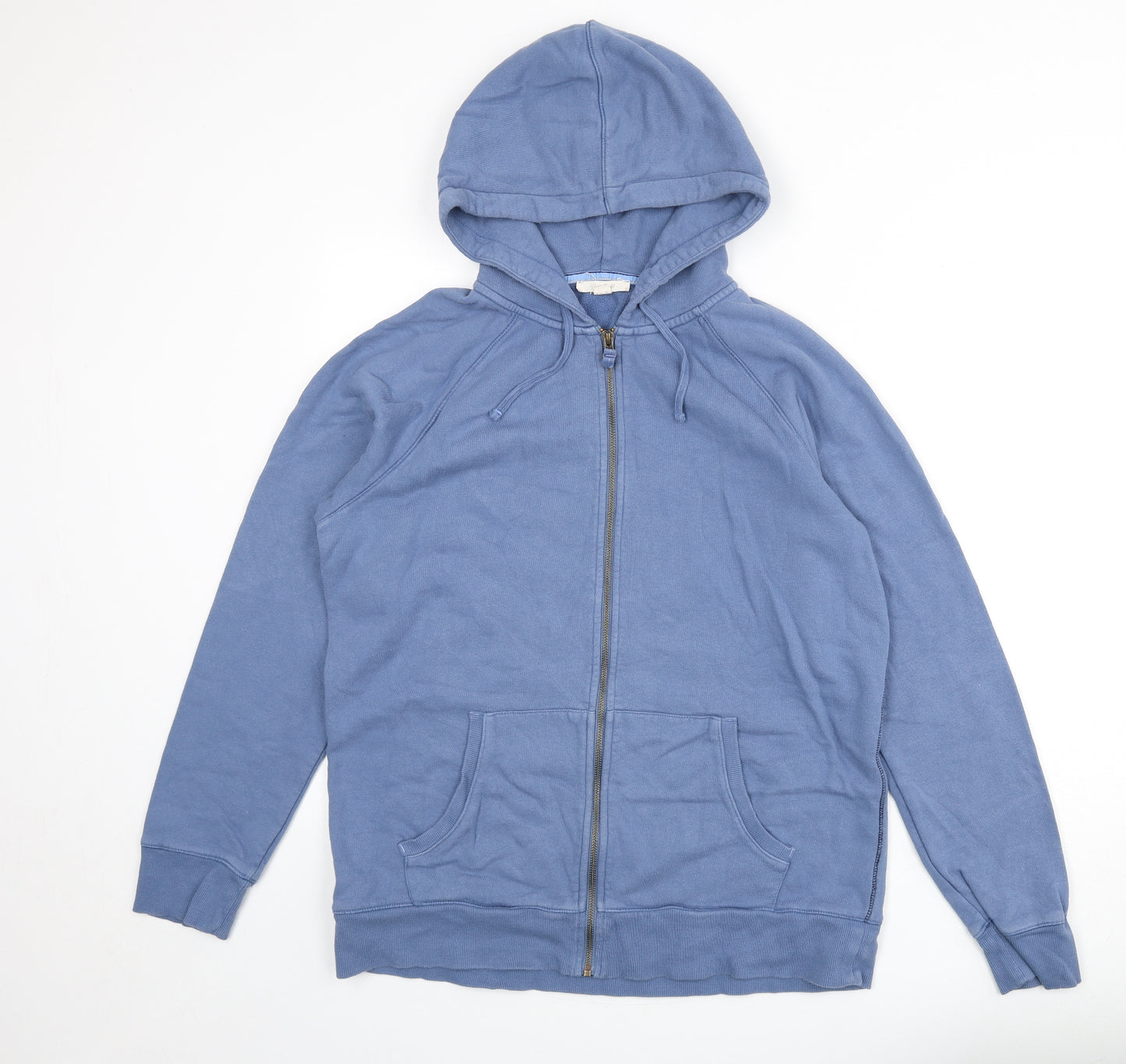White Stuff Mens Blue Cotton Full Zip Hoodie Size M