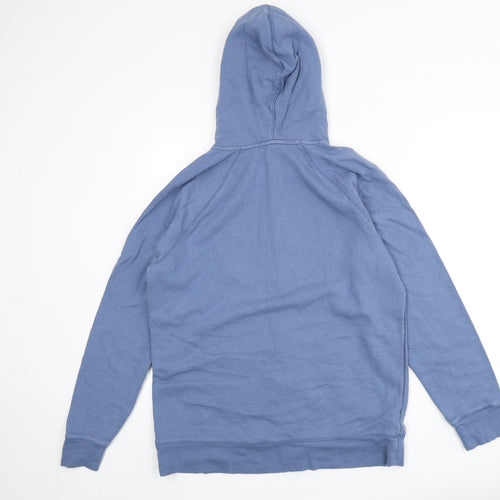 White Stuff Mens Blue Cotton Full Zip Hoodie Size M