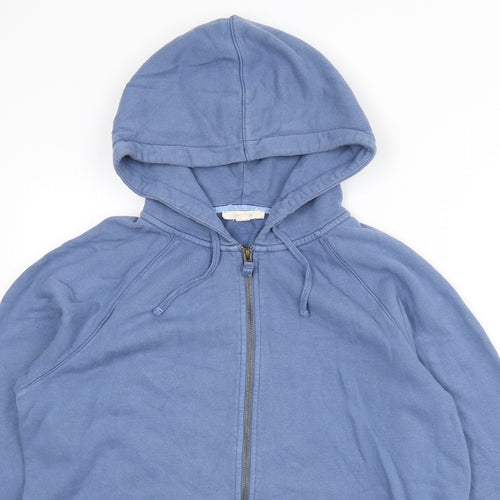 White Stuff Mens Blue Cotton Full Zip Hoodie Size M
