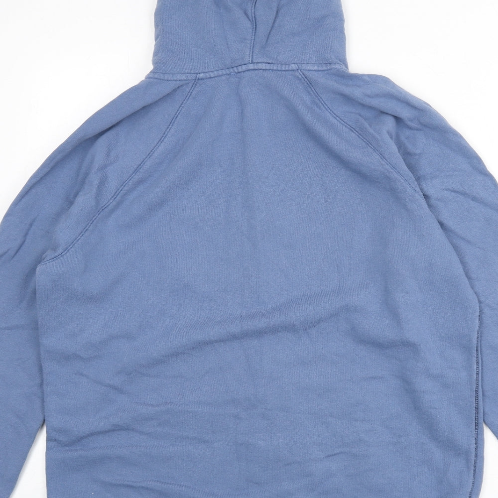 White Stuff Mens Blue Cotton Full Zip Hoodie Size M