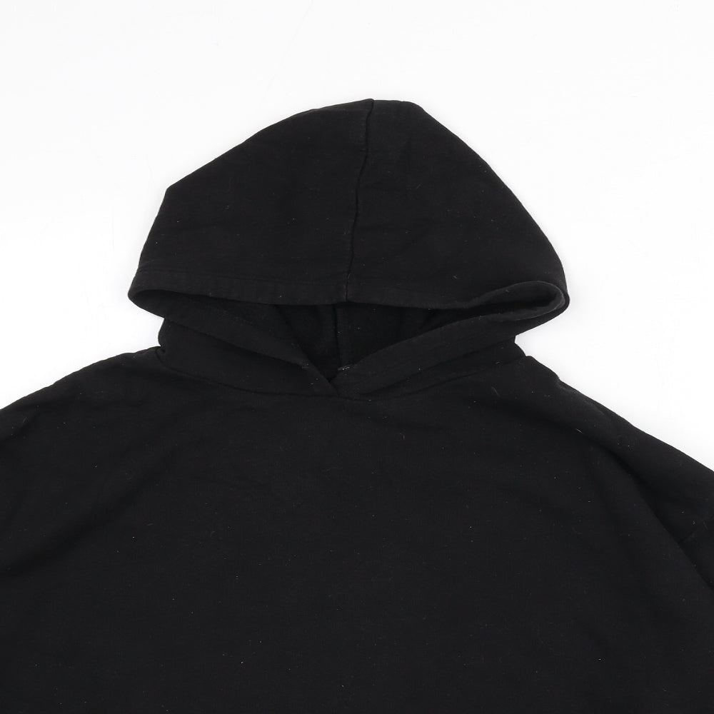 River Island Womens Black Cotton Pullover Hoodie Size M Pullover