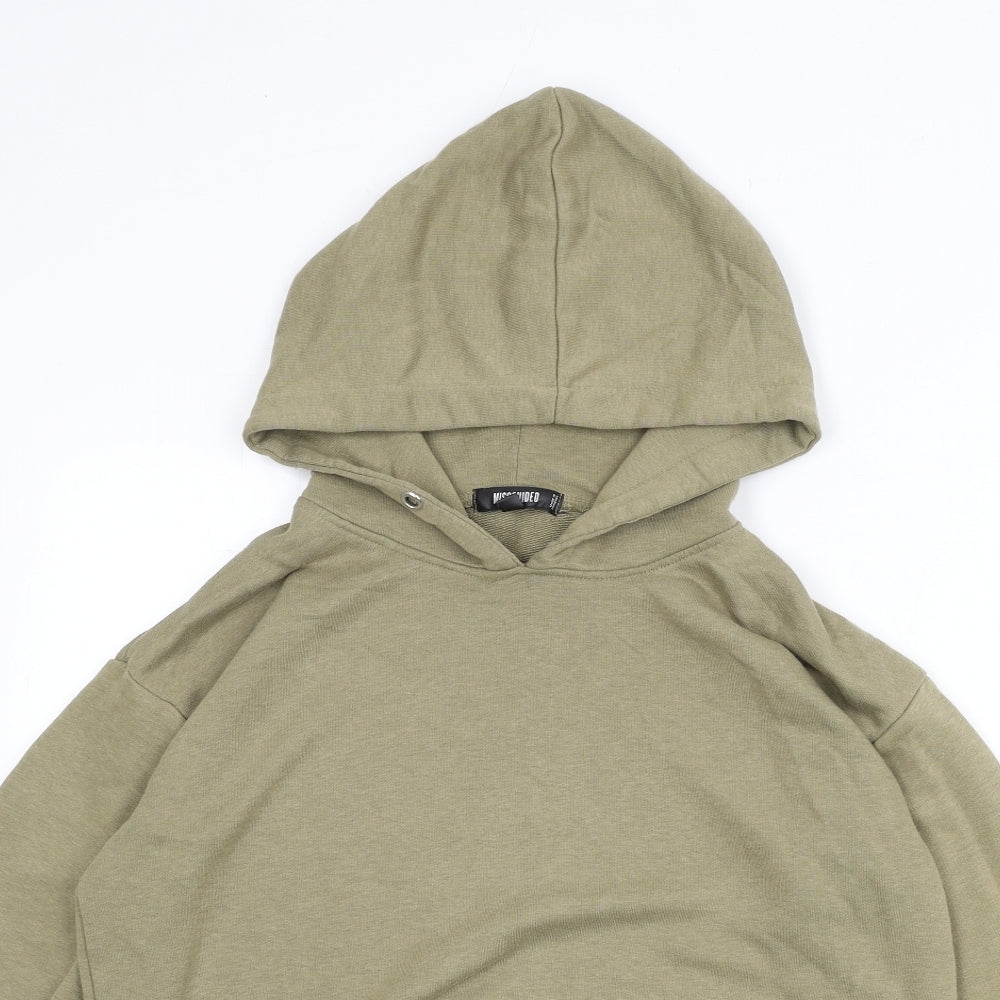 Missguided Womens Green Polyester Pullover Hoodie Size 12 Pullover