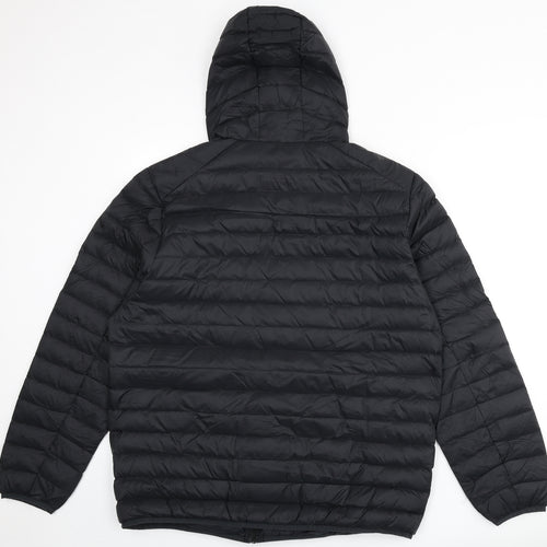 Marks and Spencer Mens Black Puffer Jacket Coat Size XL Zip