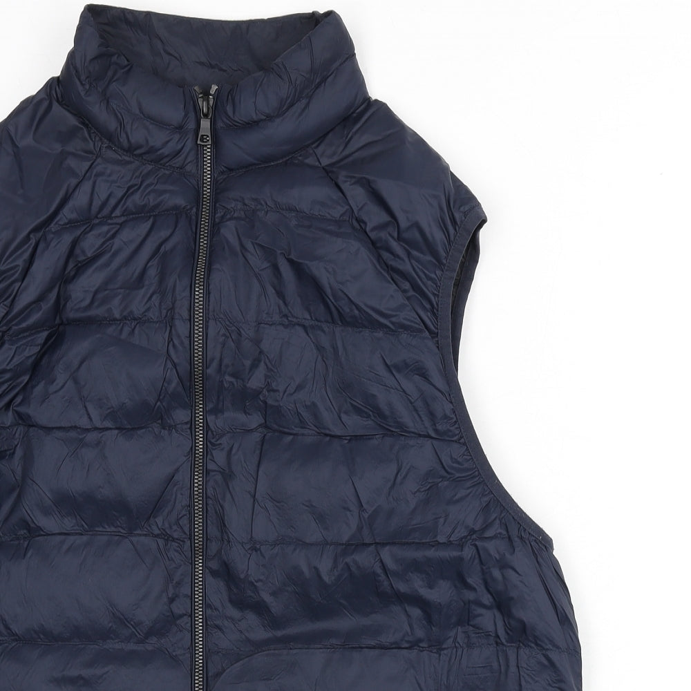 Marks and Spencer Mens Blue Gilet Coat Size XL Zip