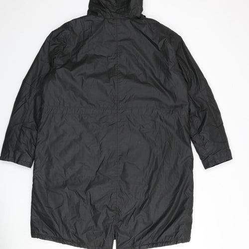 Marks and Spencer Womens Black Rain Coat Coat Size 14 Zip
