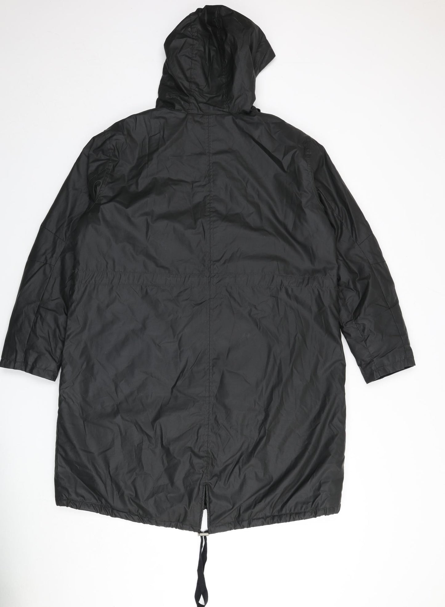Marks and Spencer Womens Black Rain Coat Coat Size 14 Zip