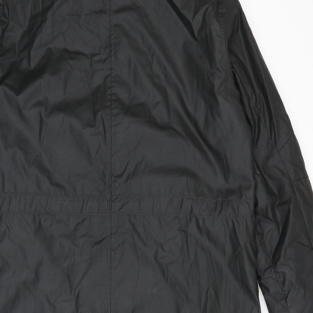 Marks and Spencer Womens Black Rain Coat Coat Size 14 Zip
