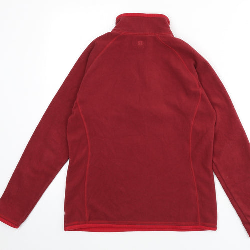 Mountain Warehouse Womens Red Polyester Pullover Sweatshirt Size 8 Zip
