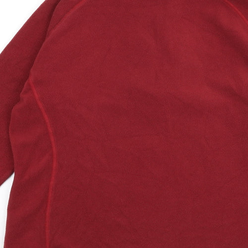 Mountain Warehouse Womens Red Polyester Pullover Sweatshirt Size 8 Zip