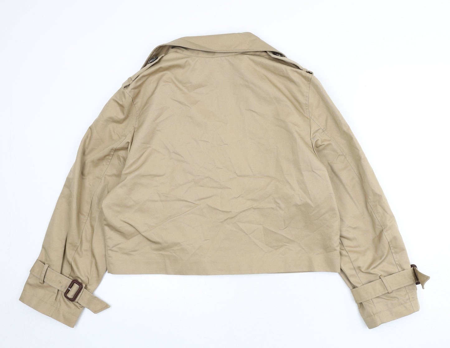 H&M Womens Beige Trench Coat Coat Size M Button