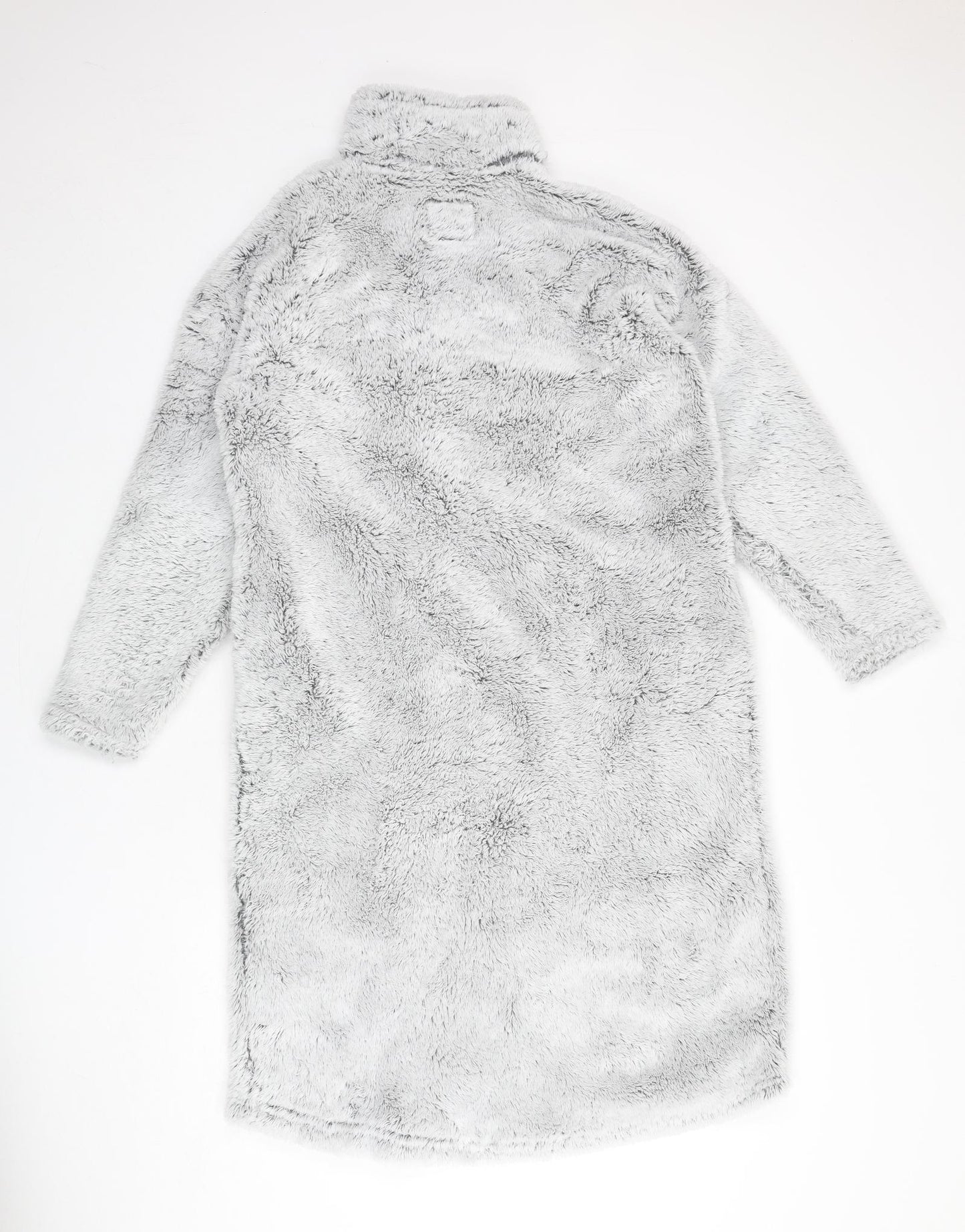 Marks and Spencer Womens Grey Solid Polyester Top Gown Size M Zip