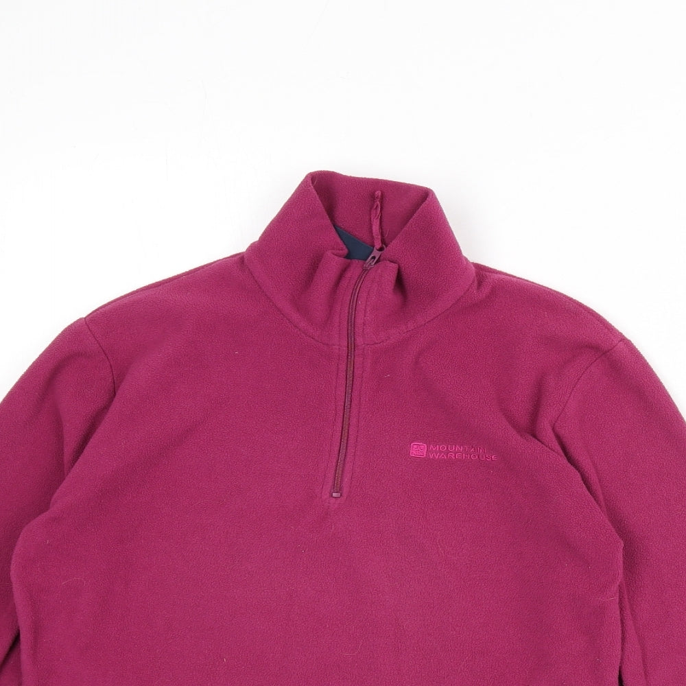 Mountain Warehouse Womens Purple Polyester Pullover Sweatshirt Size 8 Zip