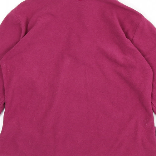 Mountain Warehouse Womens Purple Polyester Pullover Sweatshirt Size 8 Zip