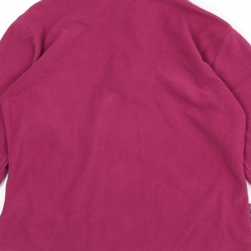 Mountain Warehouse Womens Purple Polyester Pullover Sweatshirt Size 8 Zip