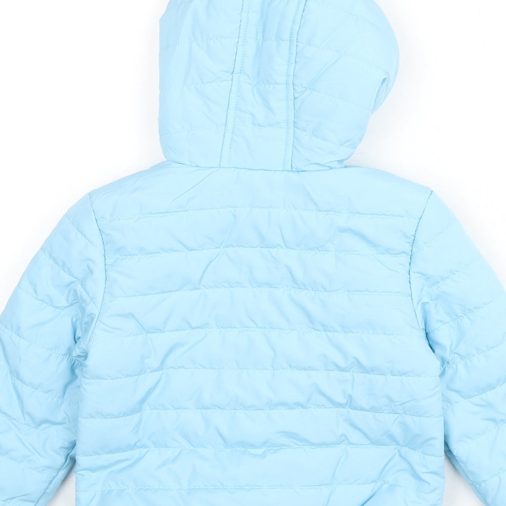Marks and Spencer Boys Blue Puffer Jacket Coat Size 6-7 Years Zip