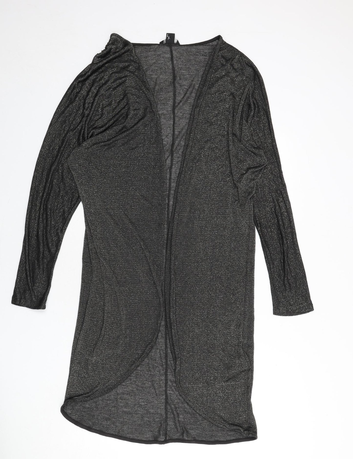 H&M Womens Black V-Neck Viscose Cardigan Jumper Size S