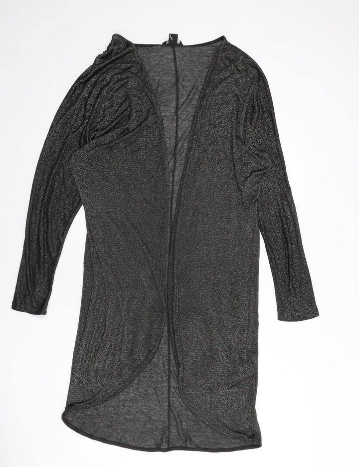 H&M Womens Black V-Neck Viscose Cardigan Jumper Size S