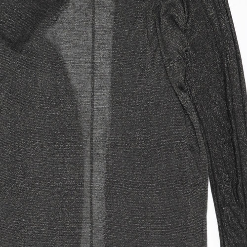 H&M Womens Black V-Neck Viscose Cardigan Jumper Size S