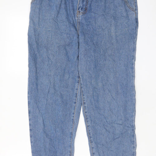 FOREVER 21 Womens Blue Cotton Straight Jeans Size 29 in L26 in Regular Zip - Pockets