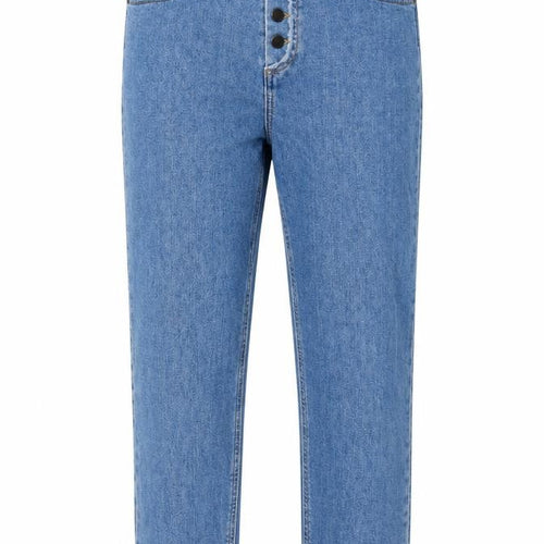 ASOS Womens Blue Cotton Straight Jeans Size 30 in L30 in Regular Button - Pockets