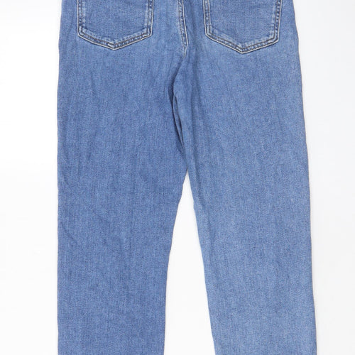 ASOS Womens Blue Cotton Straight Jeans Size 30 in L30 in Regular Button - Pockets