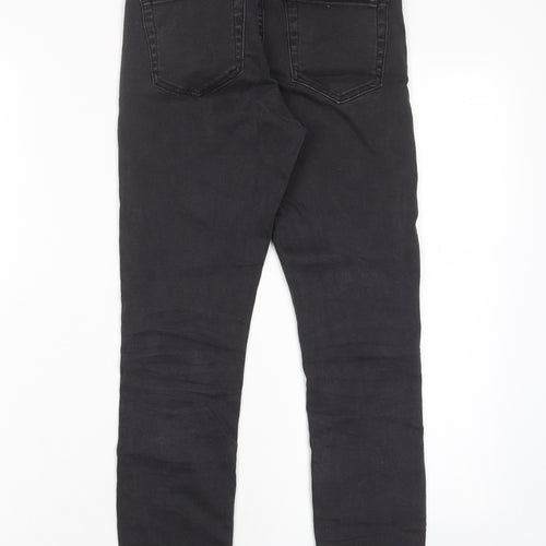 ASOS Womens Grey Cotton Skinny Jeans Size 25 in L28 in Regular Zip - Pockets