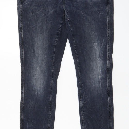 G-Star Mens Blue Cotton Skinny Jeans Size 32 in L29 in Regular Zip - Short Leg, Pockets